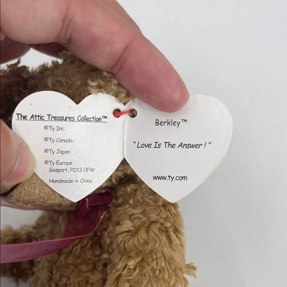 Ty Beanie Babies, Ty Attic Treasure 1992 1st Gen Tag Reggie the Jointed Bear